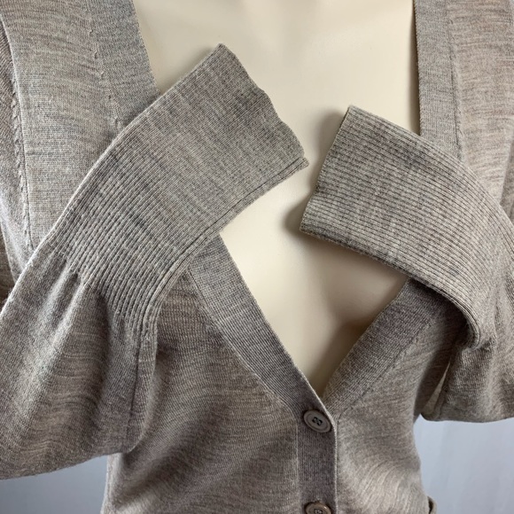 Witchery Beige V-neck Fitted Cardigan M - Picture 7 of 10